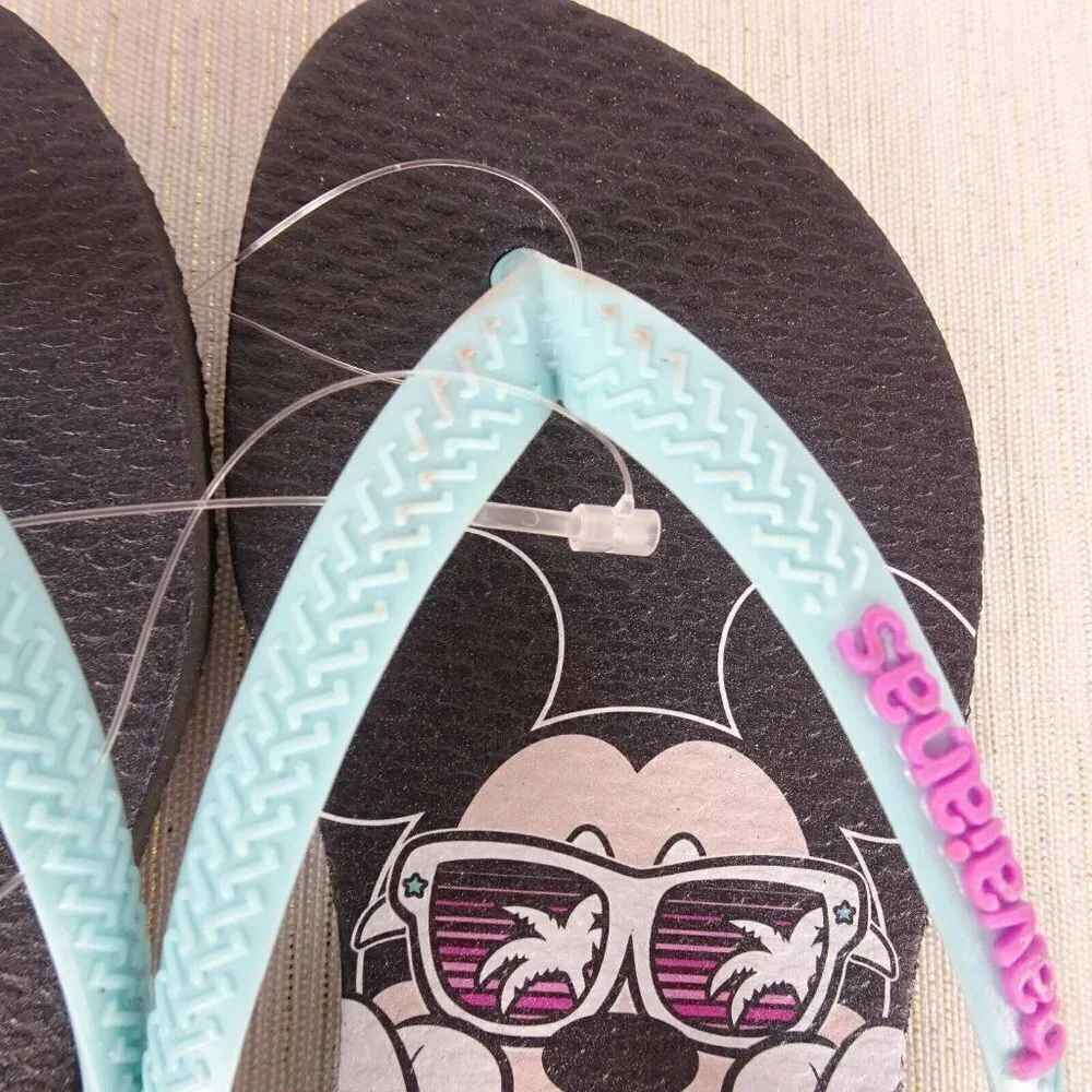 💰3/$25  New Havaianas Disney Mickey Mouse Flip Flops 10 C